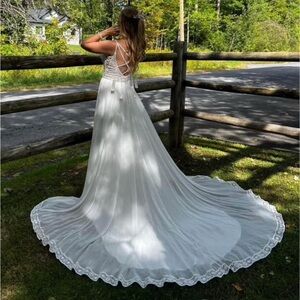 Elegant White Lace Bridal Gown